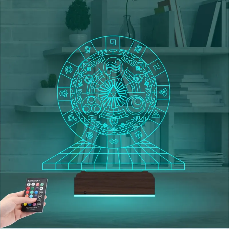 Zaman Kapısı Mistik Astroloji 3D Lamba - Masa Gece Lambası
