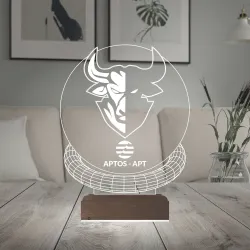 Crypto Aptos Apt Coin Kripto Finans 3D Lamba - Masa Gece Lambası