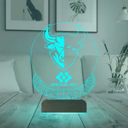 Crypto Fetch Ai Fet Coin Kripto Finans 3D Lamba - Masa Gece Lambası