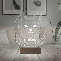 Crypto Shiba Inu Coin Kripto Finans 3D Lamba - Masa Gece Lambası