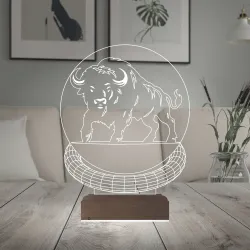 Bufalo Tasarım 3D Lamba - Masa Gece Lambası
