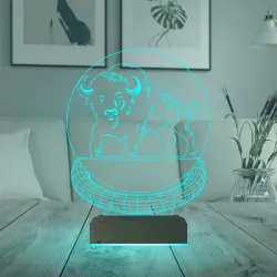 Bufalo Tasarım 3D Lamba - Masa Gece Lambası