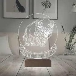 Bizon Tasarım 3D Lamba - Masa Gece Lambası