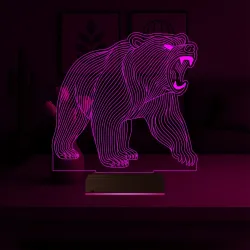 Ayı Bear Tasarım 3D Lamba - Masa Gece Lambası