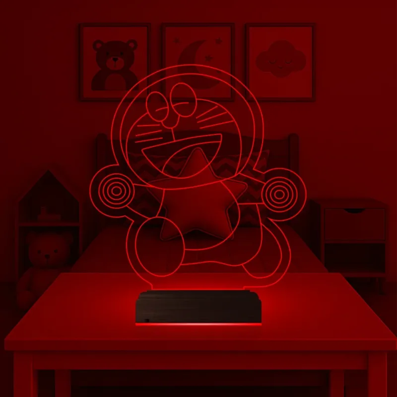 Çocuk Odası Çizgi Film 3D Lamba - Masa Gece Lambası