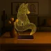 Dekoratif Tilki Tasarım 3D Lamba - Masa Gece Lambası