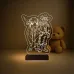 Çocuk Odası İnek Kovboy 3D Lamba - Masa Gece Lambası