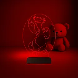 Çocuk Odası Çizgi Film 3D Lamba - Masa Gece Lambası