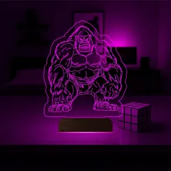 Goril Gorilla 3D Lamba - Masa Gece Lambası