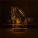 Çocuk Odası Kanguru Yavru Kanguru 3D Lamba - Masa Gece Lambası
