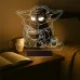 Çizgi Film Yoda 3D Lamba - Masa Gece Lambası