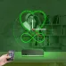 Kalp Sevgiliye Hediye V2 Fotoğraflı Saatli 3D Lamba - Masa Gece Lambası