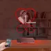 Kalp Sevgiliye Hediye V2 Fotoğraflı Saatli 3D Lamba - Masa Gece Lambası