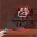 Kalp Sevgiliye Hediye V3 Fotoğraflı Saatli 3D Lamba - Masa Gece Lambası