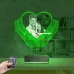 Kalp Sevgiliye Hediye V5 Fotoğraflı Saatli 3D Lamba - Masa Gece Lambası