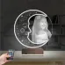 Ay Dede Fotoğraflı 3D Lamba - Masa Gece Lambası