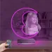 Ay Dede Fotoğraflı 3D Lamba - Masa Gece Lambası