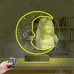 Ay Dede Fotoğraflı 3D Lamba - Masa Gece Lambası