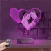 Kalp Sevgiliye Hediye Fotoğraflı 3D Lamba - Masa Gece Lambası