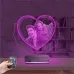 Kalp Sevgiliye Hediye Fotoğraflı 3D Lamba - Masa Gece Lambası