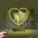 Kalp Sevgiliye Hediye Fotoğraflı 3D Lamba - Masa Gece Lambası