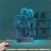 Çizim Kişiye Özel Fotoğraflı 3D Lamba - Masa Gece Lambası
