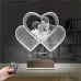 Kalp Sevgiliye Hediye Fotoğraflı 3D Lamba - Masa Gece Lambası