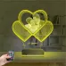 Kalp Sevgiliye Hediye Fotoğraflı 3D Lamba - Masa Gece Lambası