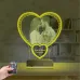 Kalp Sevgiliye Hediye Fotoğraflı 3D Lamba - Masa Gece Lambası