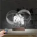 Yüzük Alyans Yıl Dönümü Fotoğraflı 3D Lamba - Masa Gece Lambası