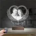 Kalp Melek Sevgiliye Hediye Fotoğraflı 3D Lamba - Masa Gece Lambası