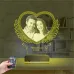 Kalp Melek Sevgiliye Hediye Fotoğraflı 3D Lamba - Masa Gece Lambası