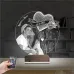 Kalp Gül Sevgiliye Hediye Fotoğraflı 3D Lamba - Masa Gece Lambası
