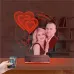 Kalp Sevgiliye Hediye Fotoğraflı 3D Lamba - Masa Gece Lambası