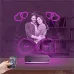 Kalp Sevgiliye Hediye Fotoğraflı 3D Lamba - Masa Gece Lambası