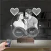 Kalp Sevgiliye Hediye Fotoğraflı 3D Lamba - Masa Gece Lambası