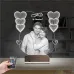 Kalp Sevgiliye Hediye Fotoğraflı 3D Lamba - Masa Gece Lambası