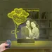 Kalp Sevgiliye Hediye Fotoğraflı 3D Lamba - Masa Gece Lambası