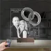 Yüzük Alyans Yıl Dönümü Fotoğraflı 3D Lamba - Masa Gece Lambası