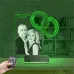 Yüzük Alyans Yıl Dönümü Fotoğraflı 3D Lamba - Masa Gece Lambası