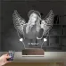 Kalp Melek Sevgiliye Hediye Fotoğraflı 3D Lamba - Masa Gece Lambası