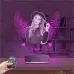 Kalp Melek Sevgiliye Hediye Fotoğraflı 3D Lamba - Masa Gece Lambası
