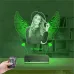 Kalp Melek Sevgiliye Hediye Fotoğraflı 3D Lamba - Masa Gece Lambası