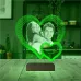 Kalp Sevgiliye Hediye Fotoğraflı 3D Lamba - Masa Gece Lambası