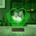 Kalp El Sevgiliye Hediye Fotoğraflı 3D Lamba - Masa Gece Lambası