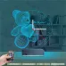 Kalp Ayıcık Kişiye Özel Saatli 3D Lamba - Masa Gece Lambası