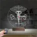 Doktor Hediye Tıp Logo Kişiye Özel Saatli 3D Lamba - Masa Gece Lambası