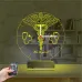 Doktor Hediye Tıp Logo Kişiye Özel Saatli 3D Lamba - Masa Gece Lambası