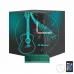 Gitar Müzik Nota Kişiye Özel Saatli 3D Lamba - Masa Gece Lambası