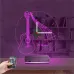 Gitar Müzik Nota Kişiye Özel Saatli 3D Lamba - Masa Gece Lambası